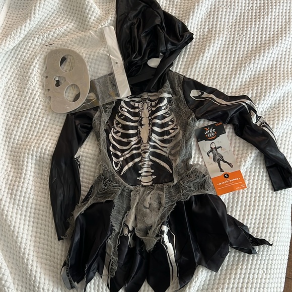 Hyde& Eek Girls Mystic Bones Skeleton Print Dress Size S (4-7) Halloween Costume - Picture 2 of 5